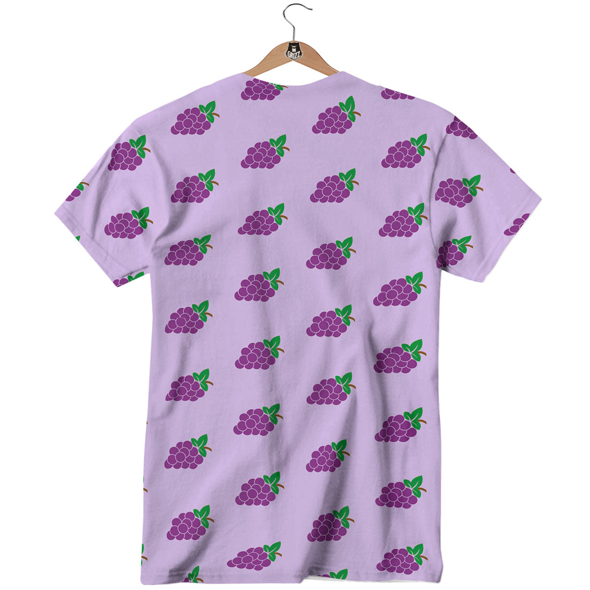 Grape Purple Print Pattern T-Shirt-grizzshop