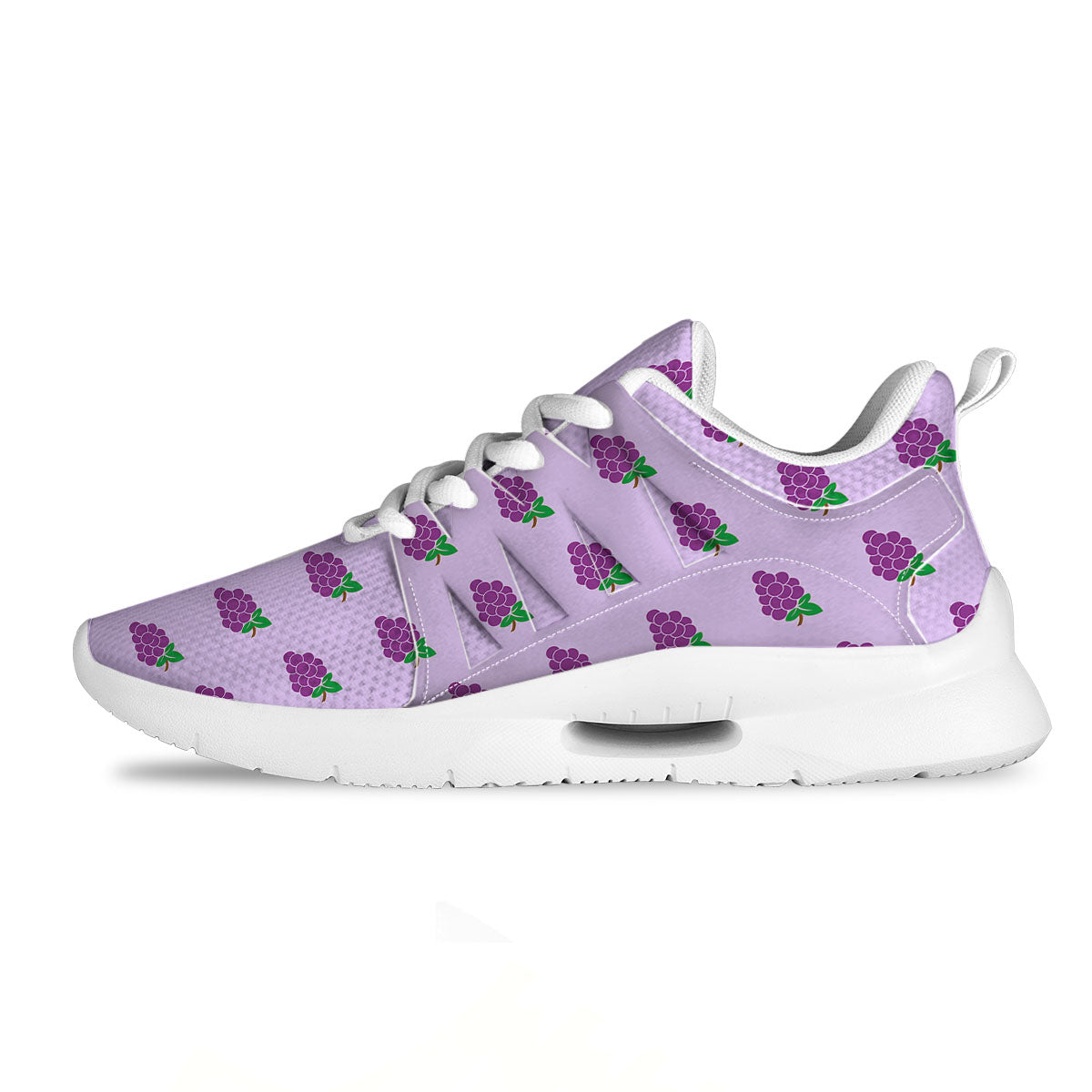 Grape Purple Print Pattern Tennis Shoes-grizzshop