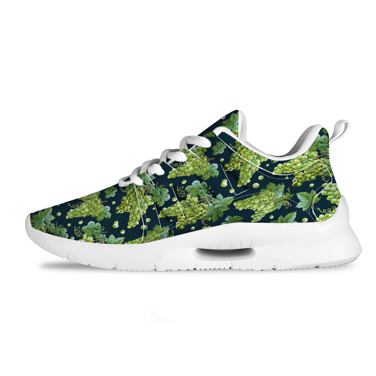 Grape Watercolor Print Pattern Tennis Shoes-grizzshop