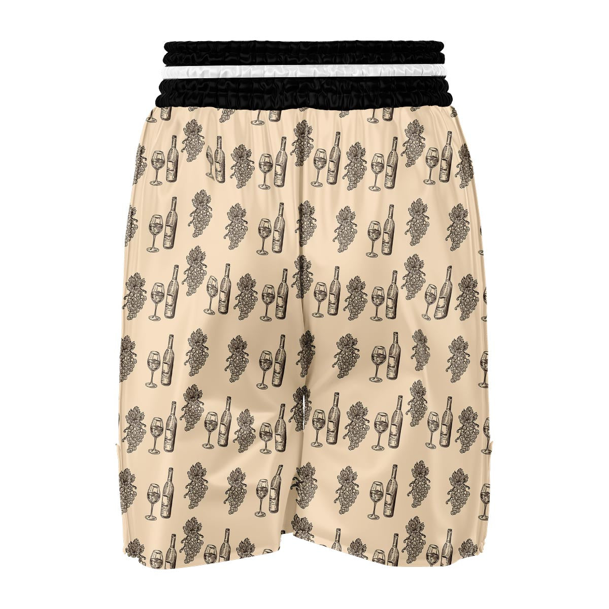 Grape Wine Pattern Print Boxing Shorts-grizzshop