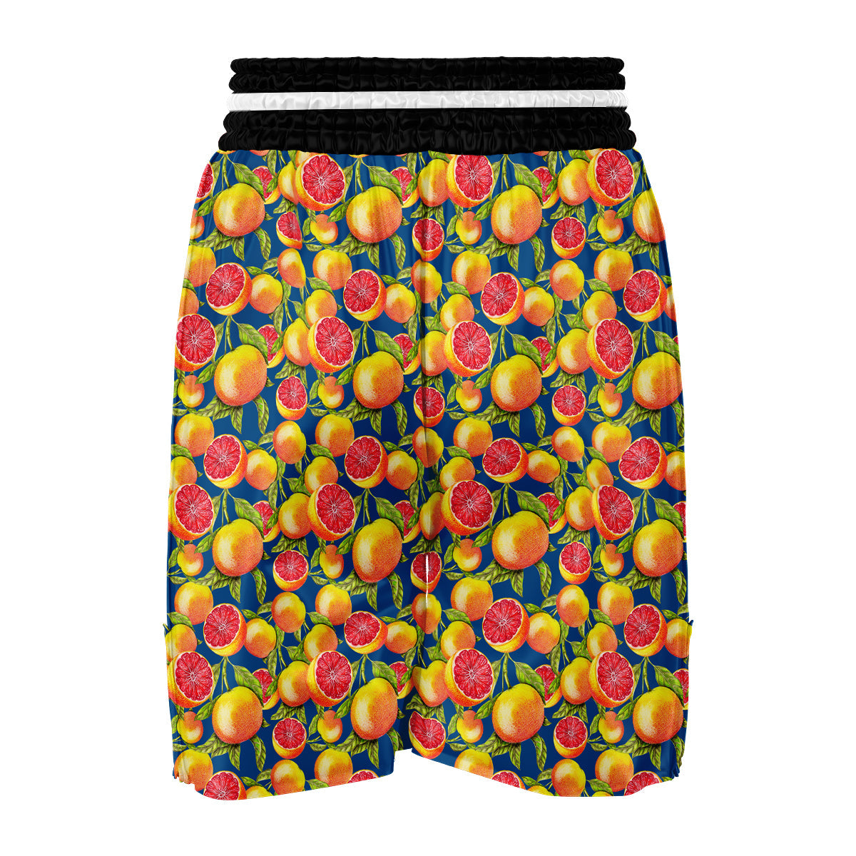 Grapefruit Exotic Blue Print Pattern Boxing Shorts-grizzshop