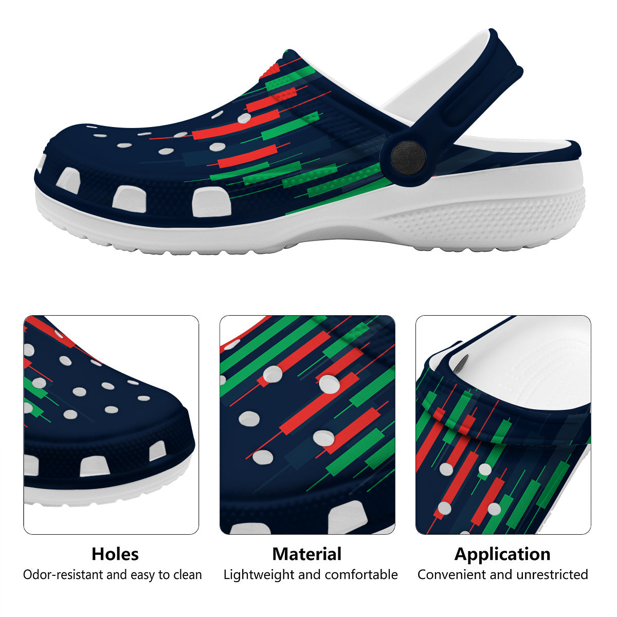 Graph Chart Candlestick Stock Print Clog-grizzshop