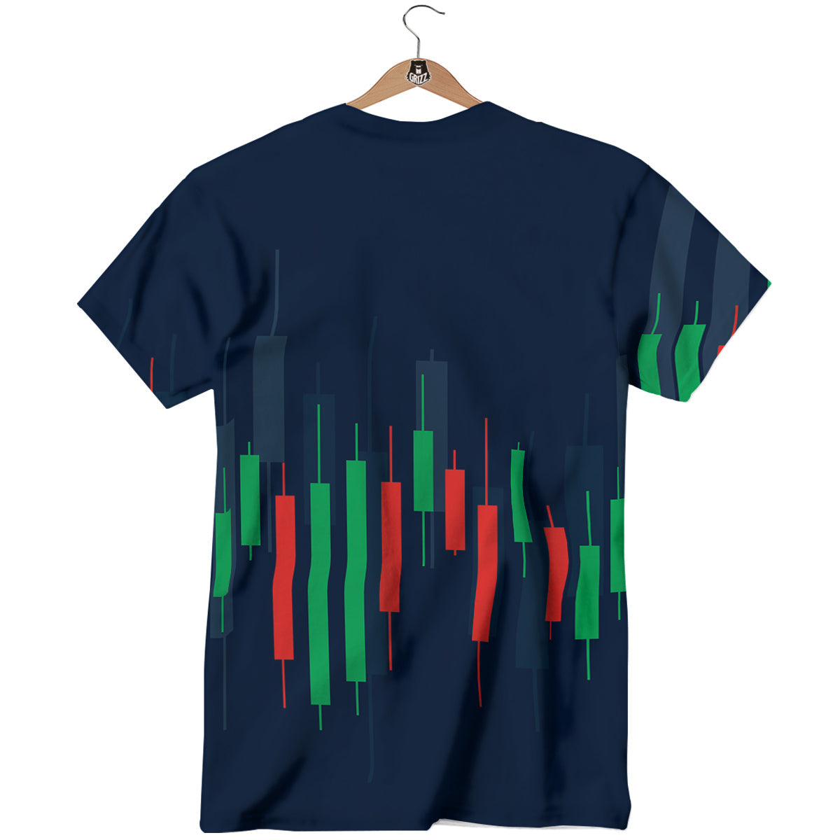 Graph Chart Candlestick Stock Print T-Shirt-grizzshop