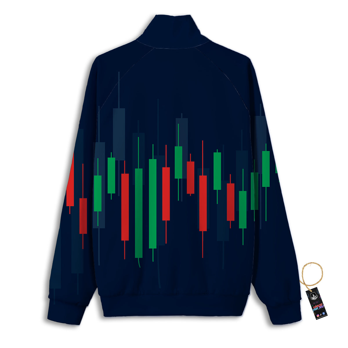 Graph Chart Candlestick Stock Print Track Jacket-grizzshop