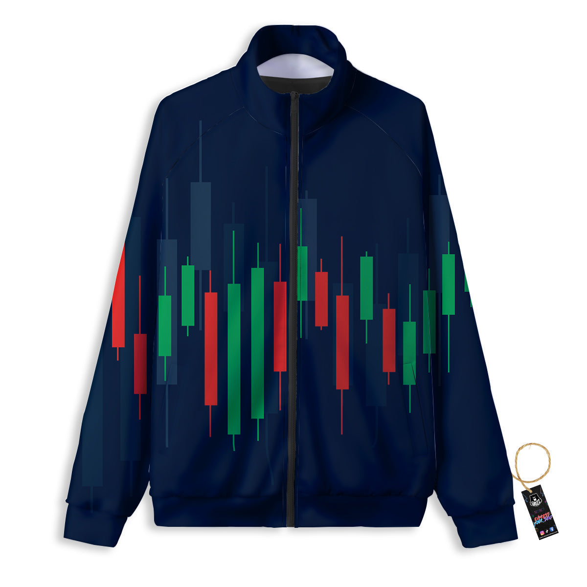 Graph Chart Candlestick Stock Print Track Jacket-grizzshop