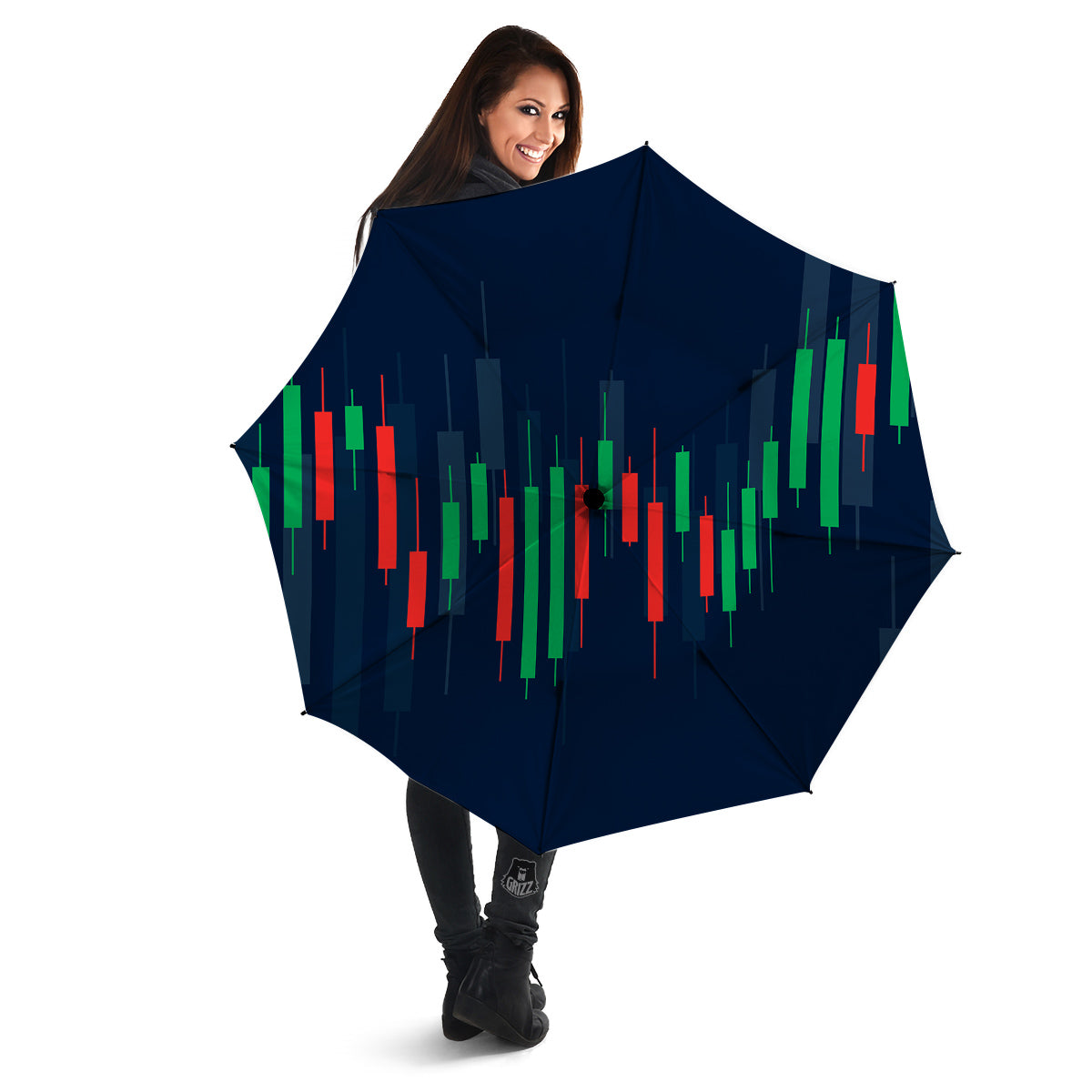 Graph Chart Candlestick Stock Print Umbrella-grizzshop