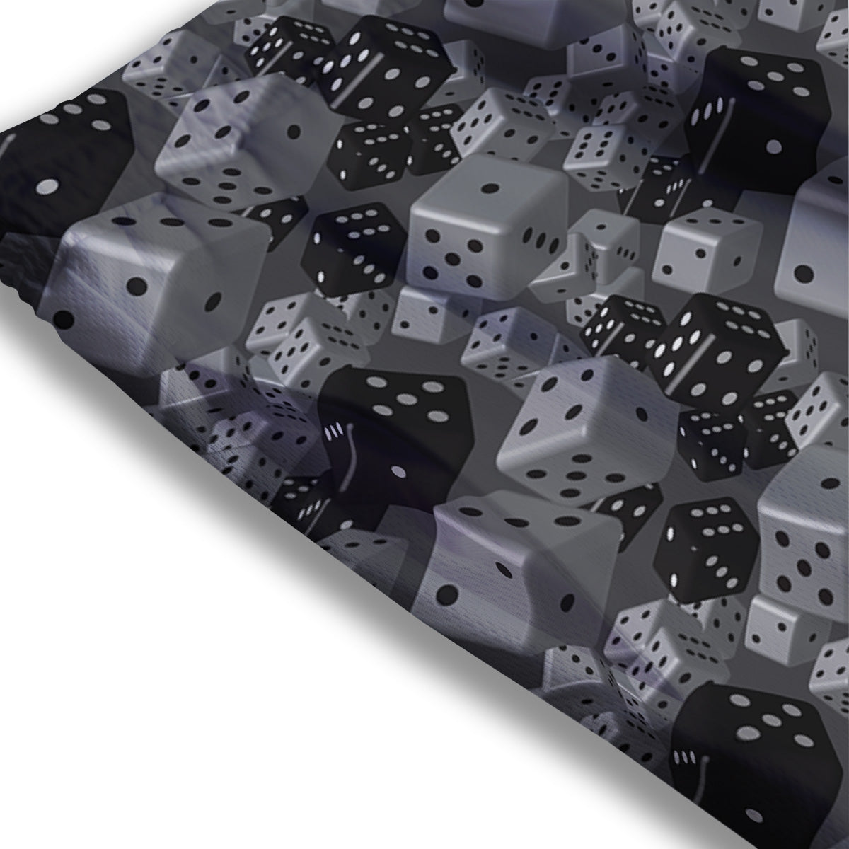 Gray Black 3D Dice Print Pattern Mesh Shorts-grizzshop