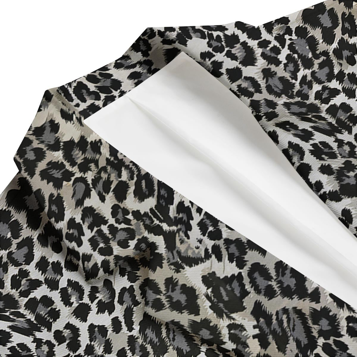 Gray Cheetah Leopard Pattern Print Men's Blazer-grizzshop
