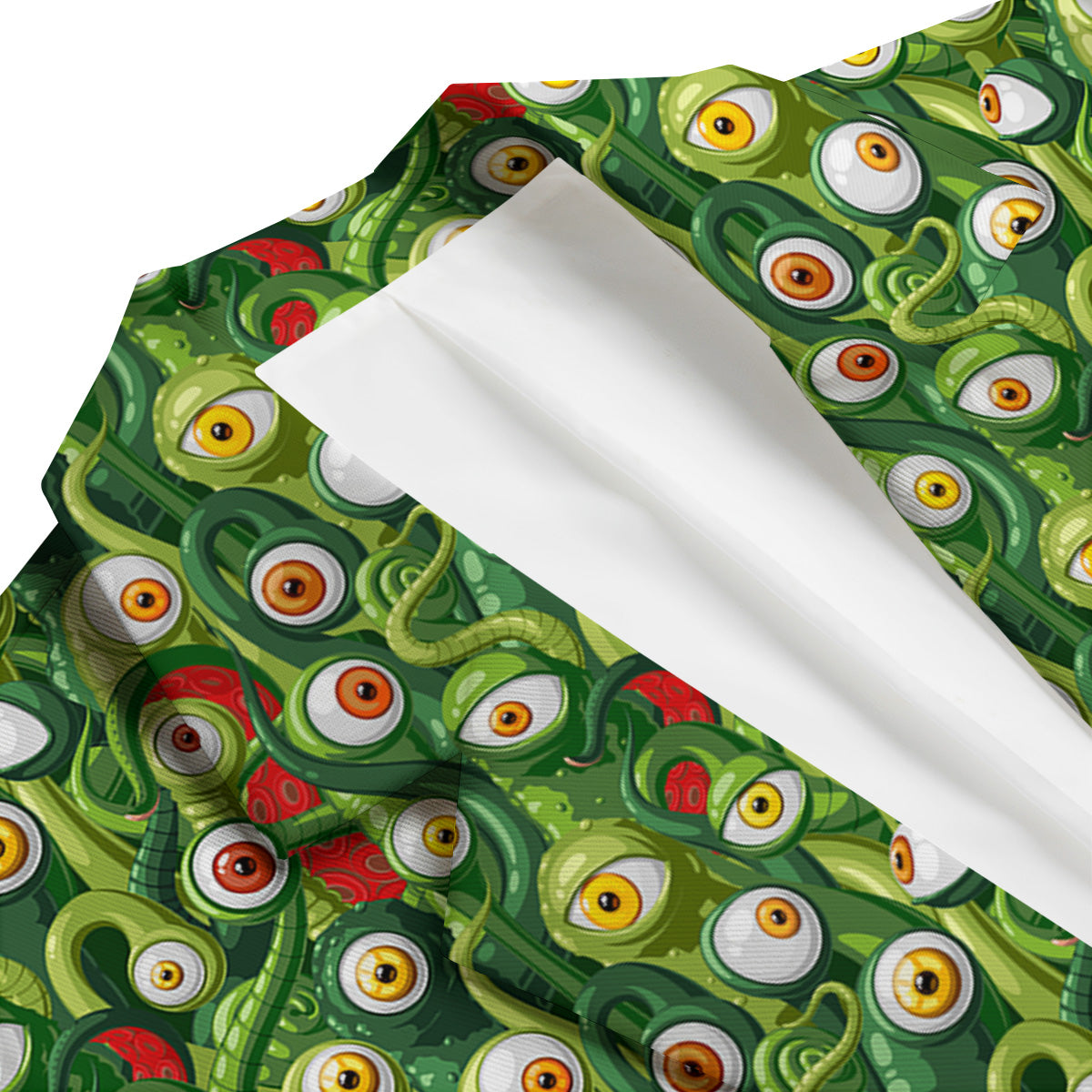 Green Alien Monster Print Pattern Men's Blazer-grizzshop