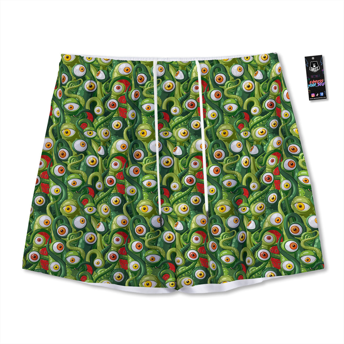 Ladybug Cute Print Pattern Mesh Shorts