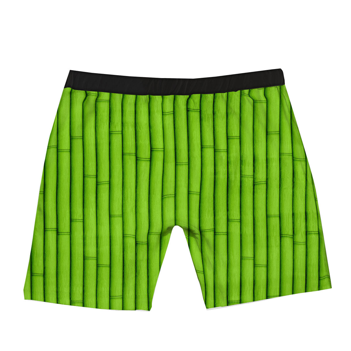 Green Bamboo Print Boxer Briefs-grizzshop