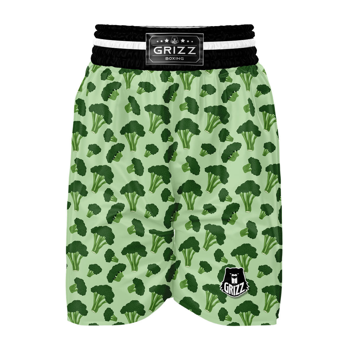 Green Broccoli Boxing Shorts-grizzshop