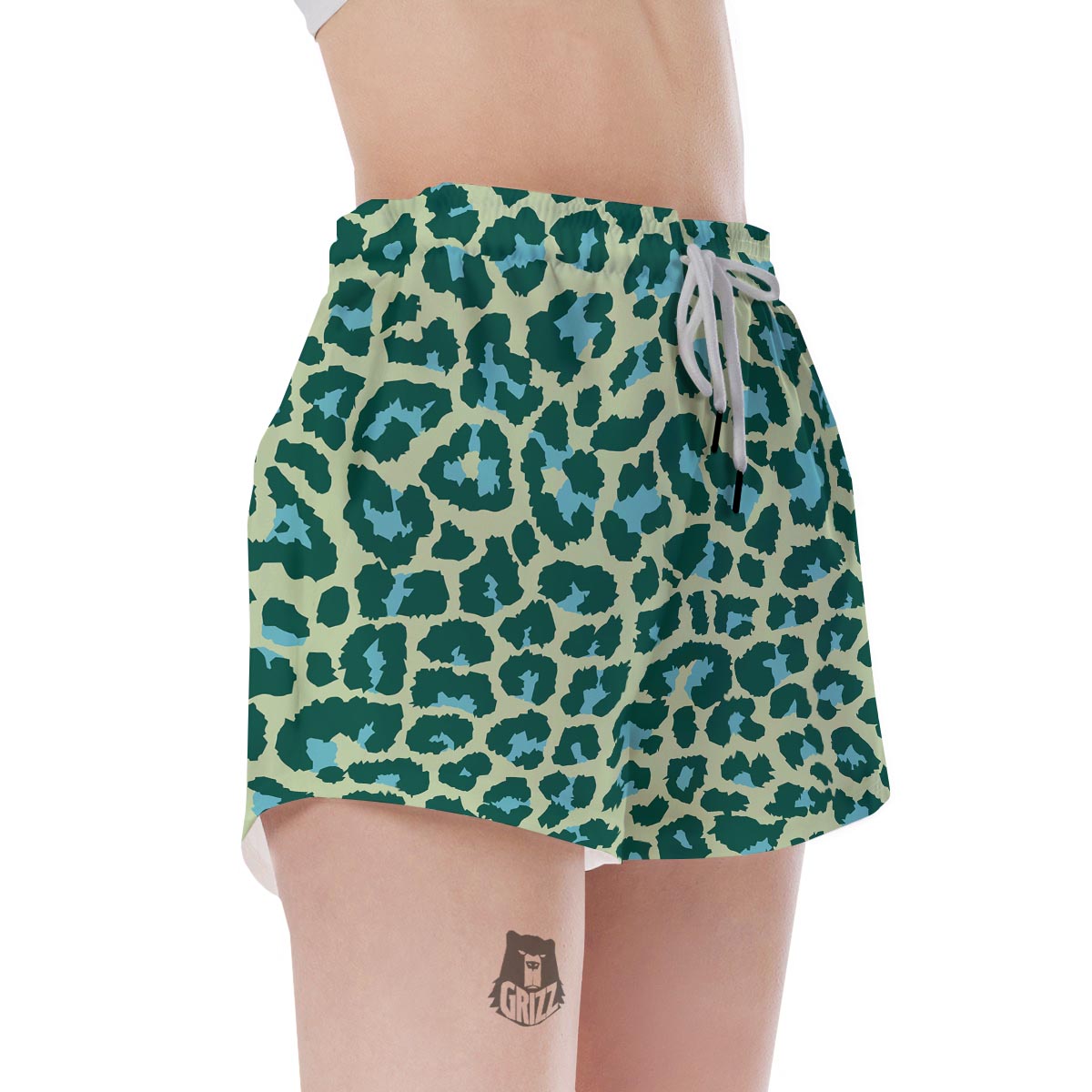 Green Cheetah Women's Shorts-grizzshop