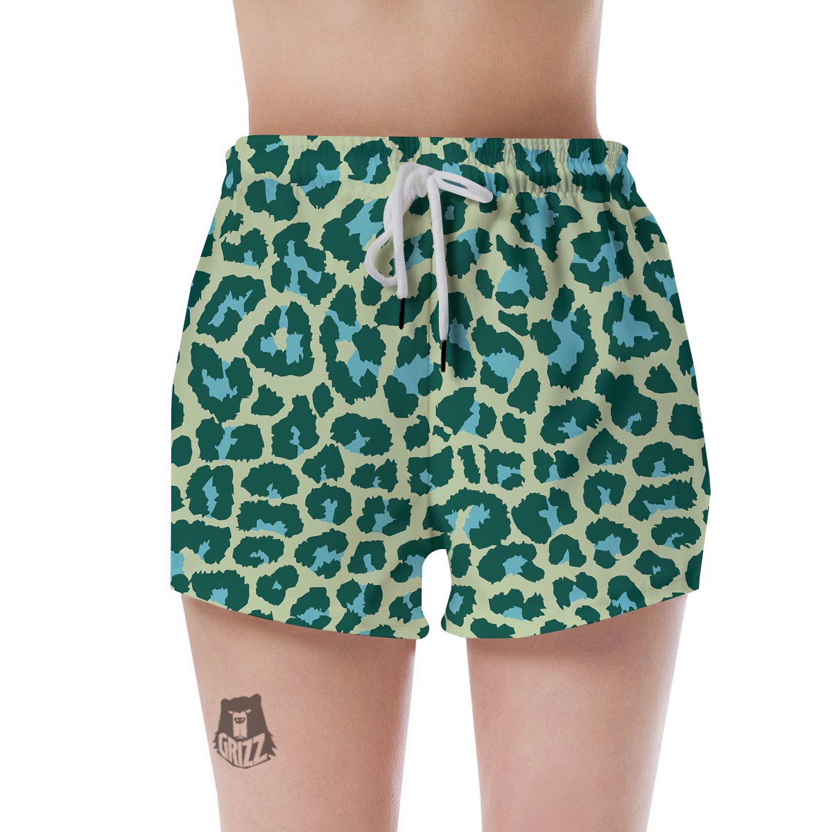 Green Cheetah Women's Shorts-grizzshop