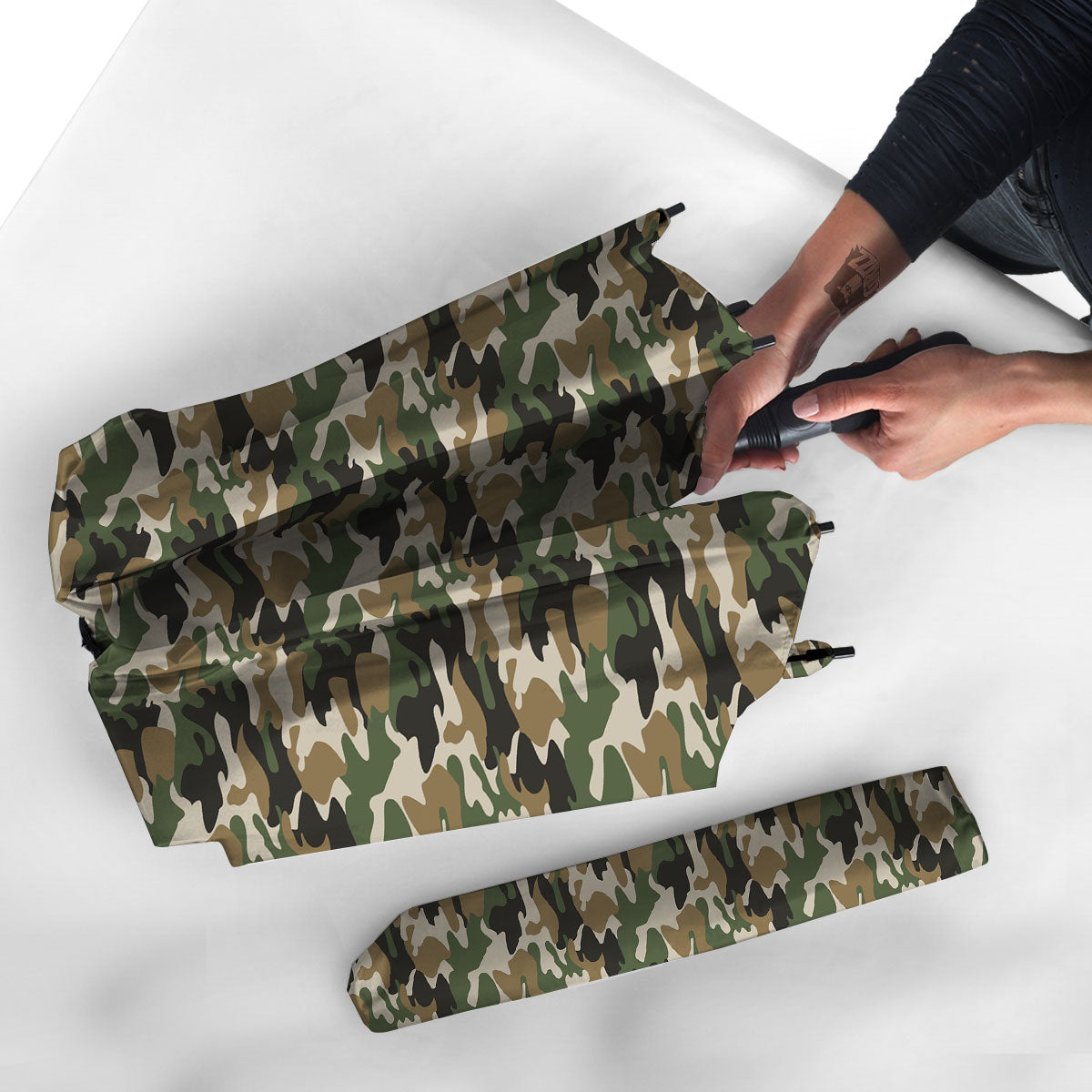 Green Desert Camouflage Print Umbrella-grizzshop