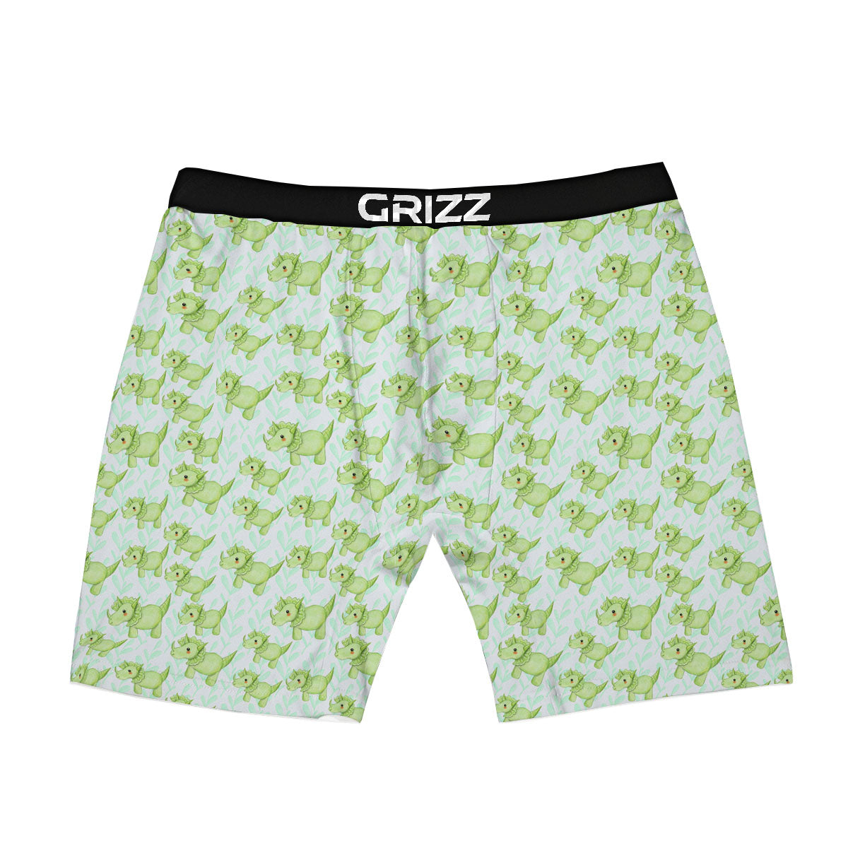 Green Dinosaur Little Print Pattern Boxer Briefs-grizzshop