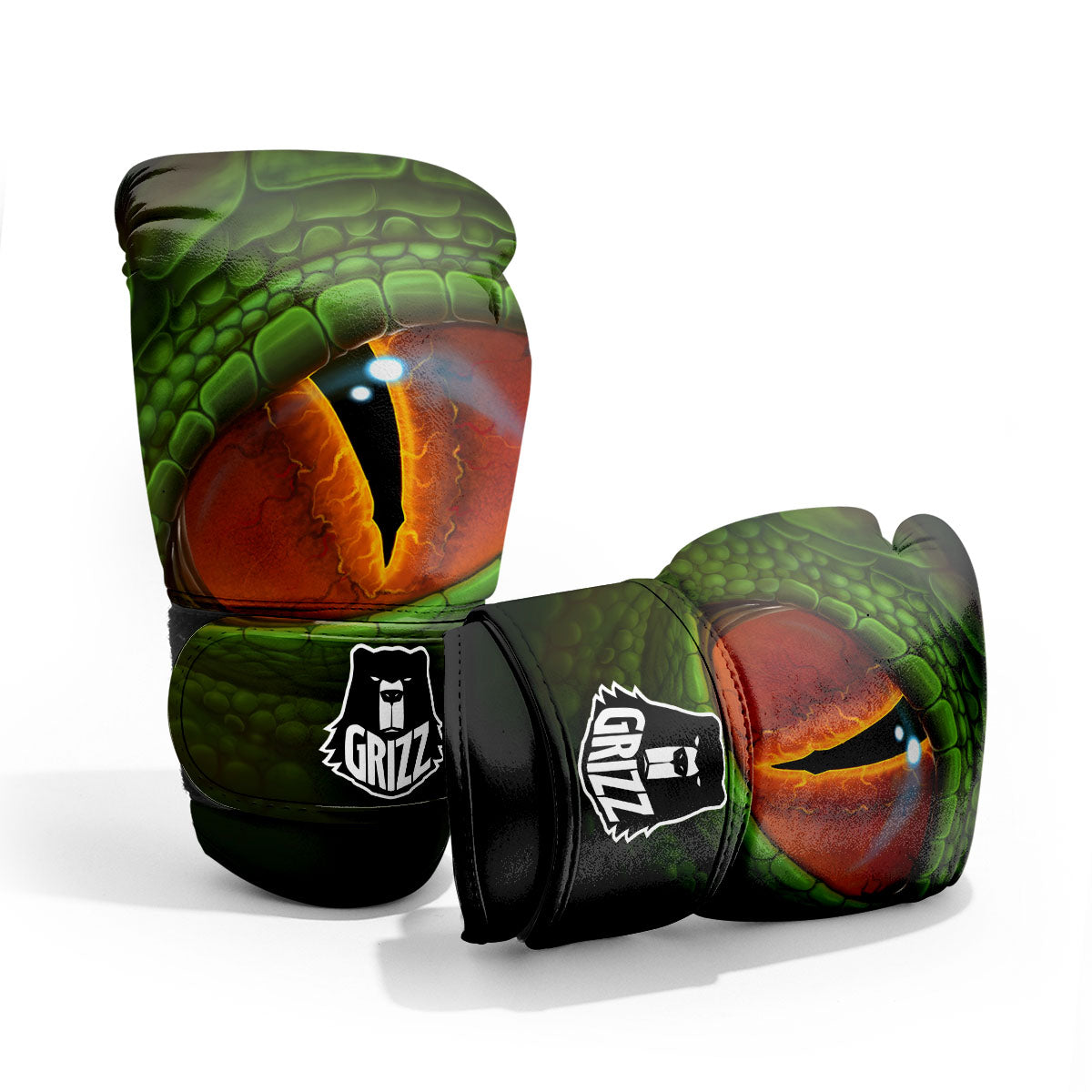 Green Dragon's Eye Print Pro Boxing Glove