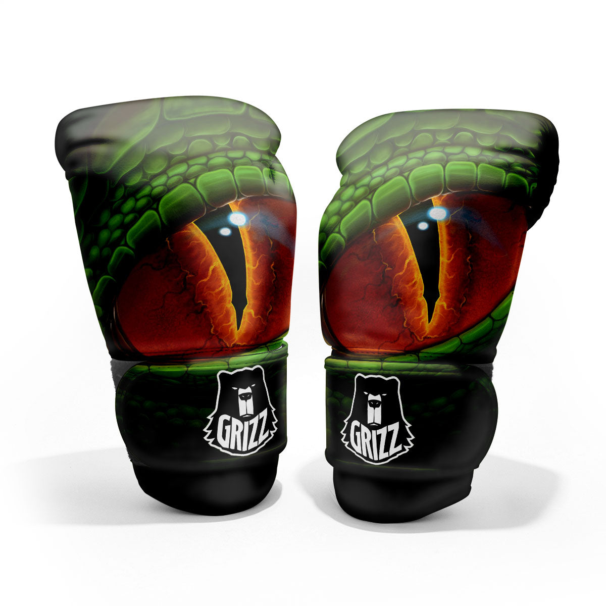 Green Dragon's Eye Print Pro Boxing Glove