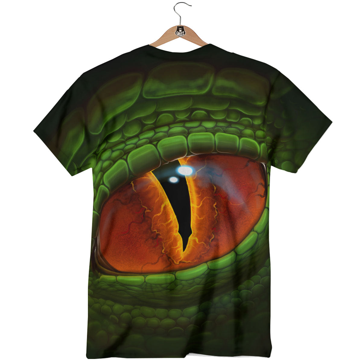 Green Dragon's Eye Print T-Shirt-grizzshop