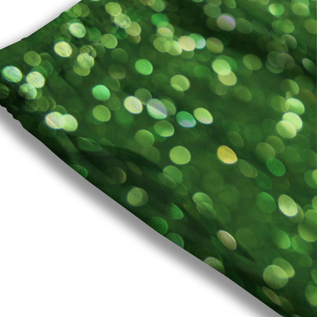 Green Glitter Artwork Shamrock Print Pattern Mesh Shorts