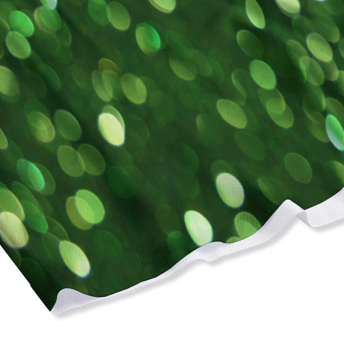 Green Glitter Artwork Shamrock Print Pattern Mesh Shorts