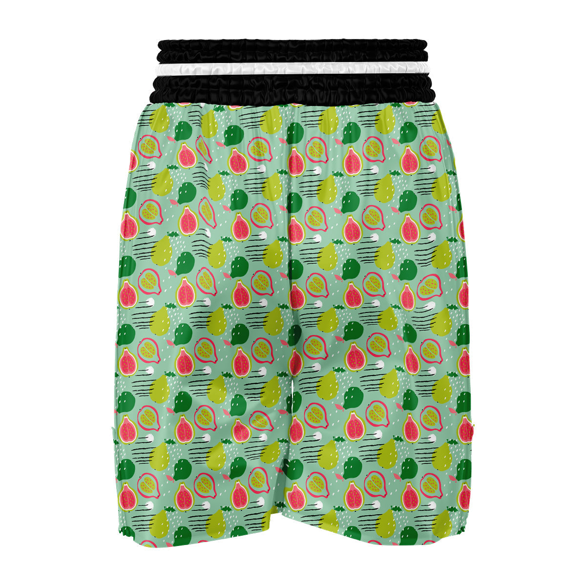 Green Guava Drawing Color Print Pattern Boxing Shorts-grizzshop