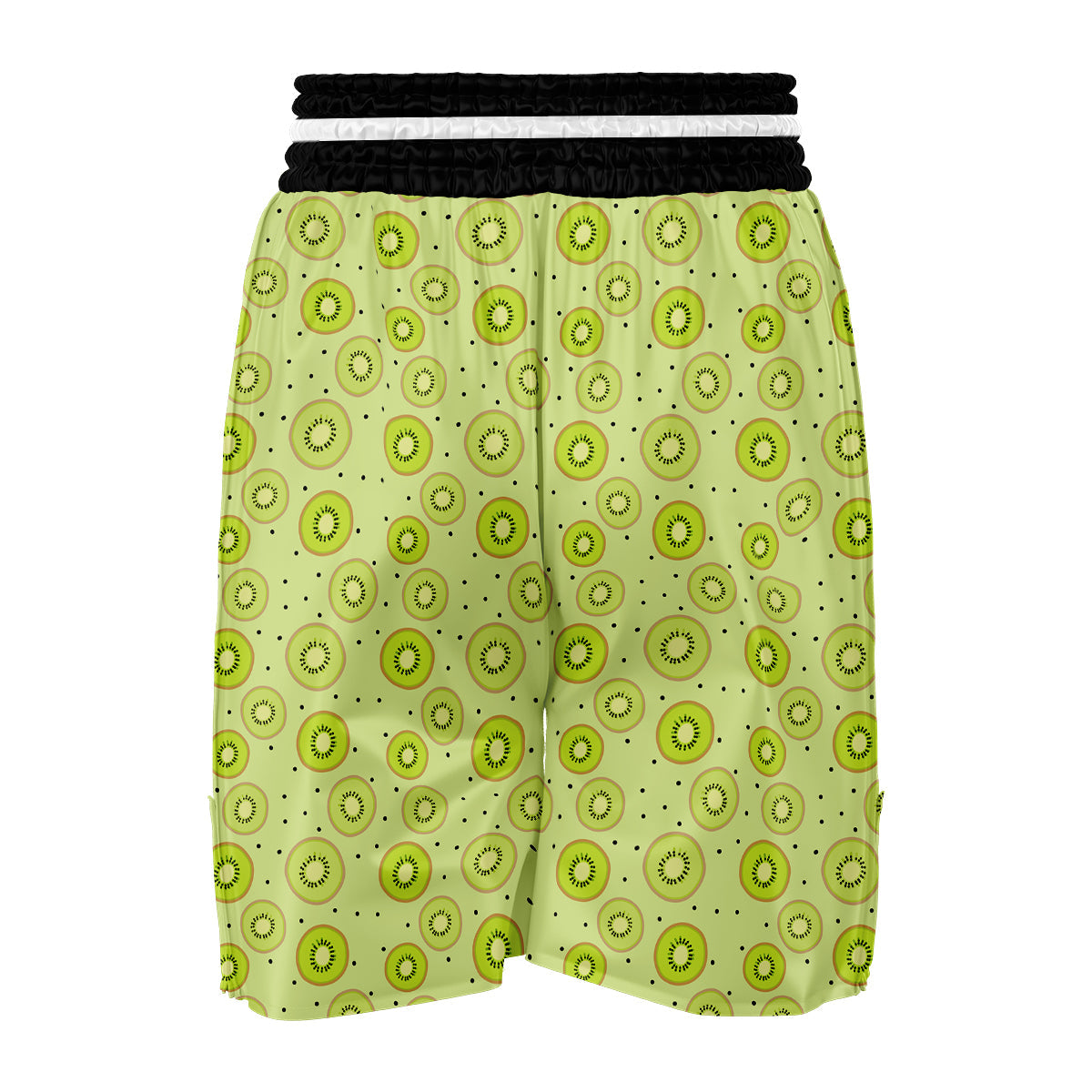 Green Kiwi Sliced Print Pattern Boxing Shorts-grizzshop