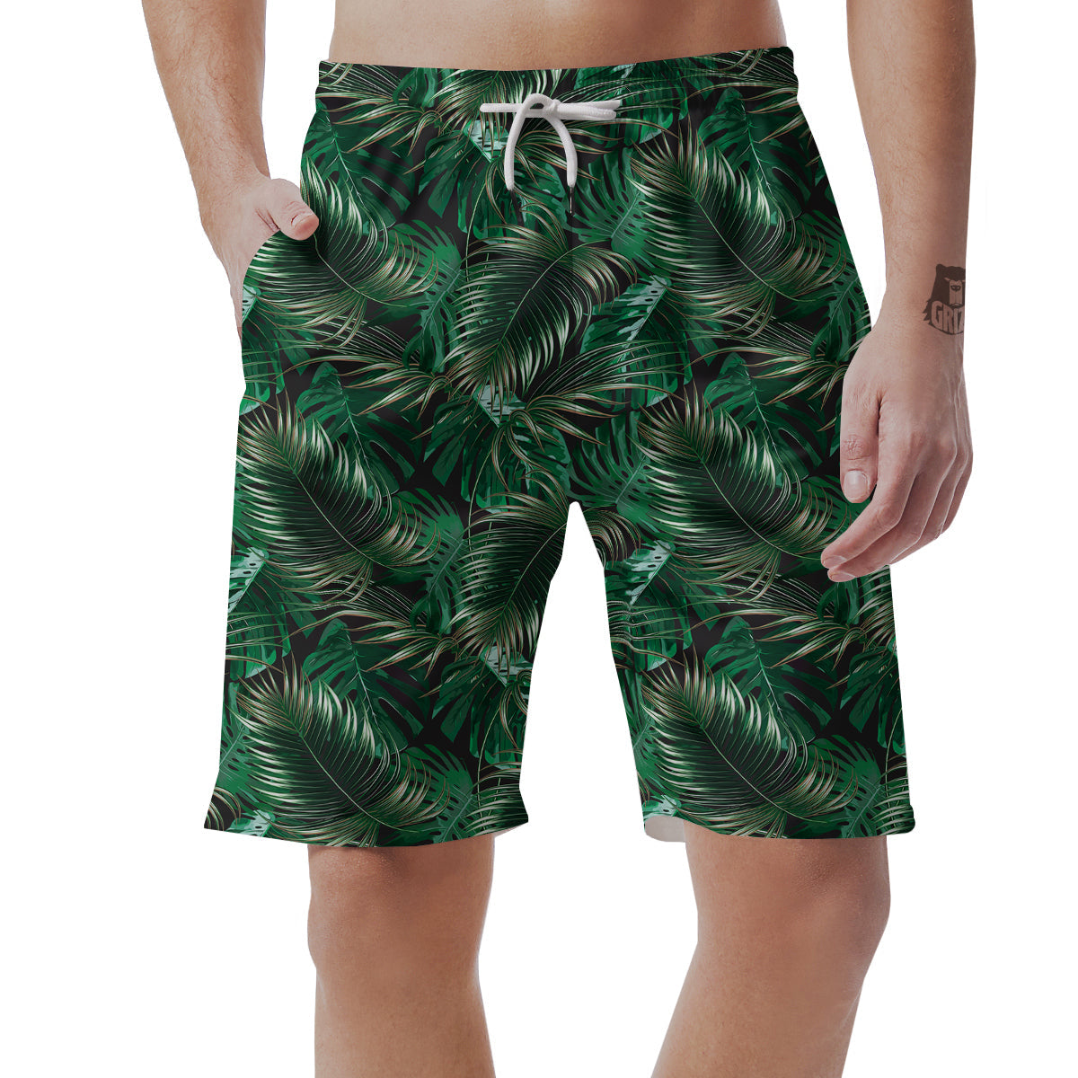 Slice Tropical Pineapple Print Men's Shorts