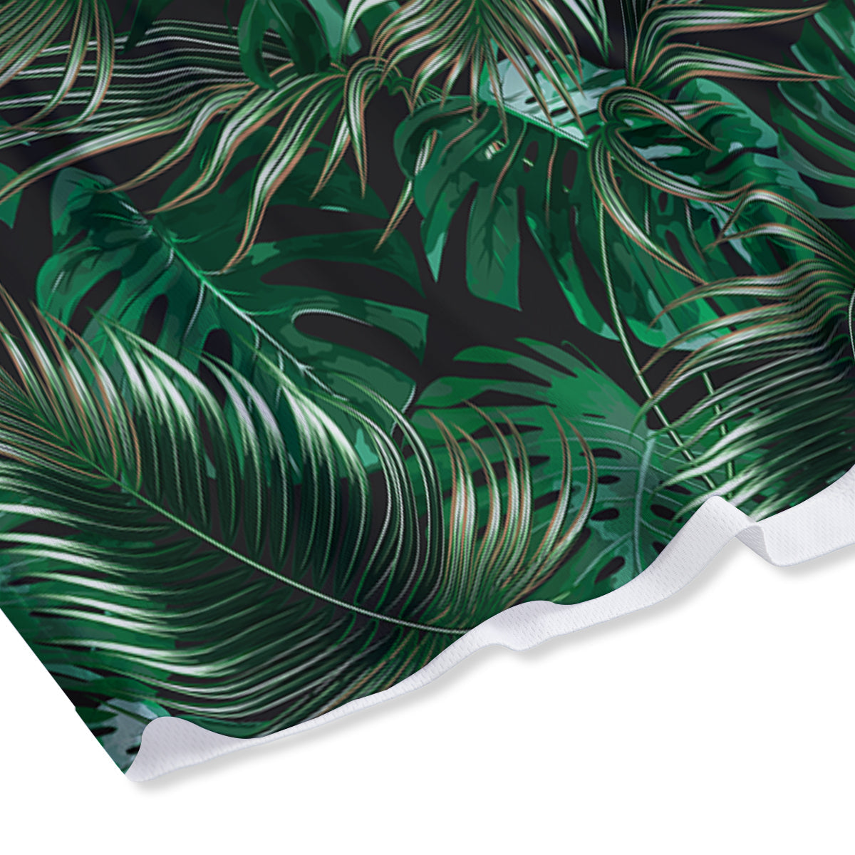 Green Leaves Tropical Print Pattern Mesh Shorts-grizzshop
