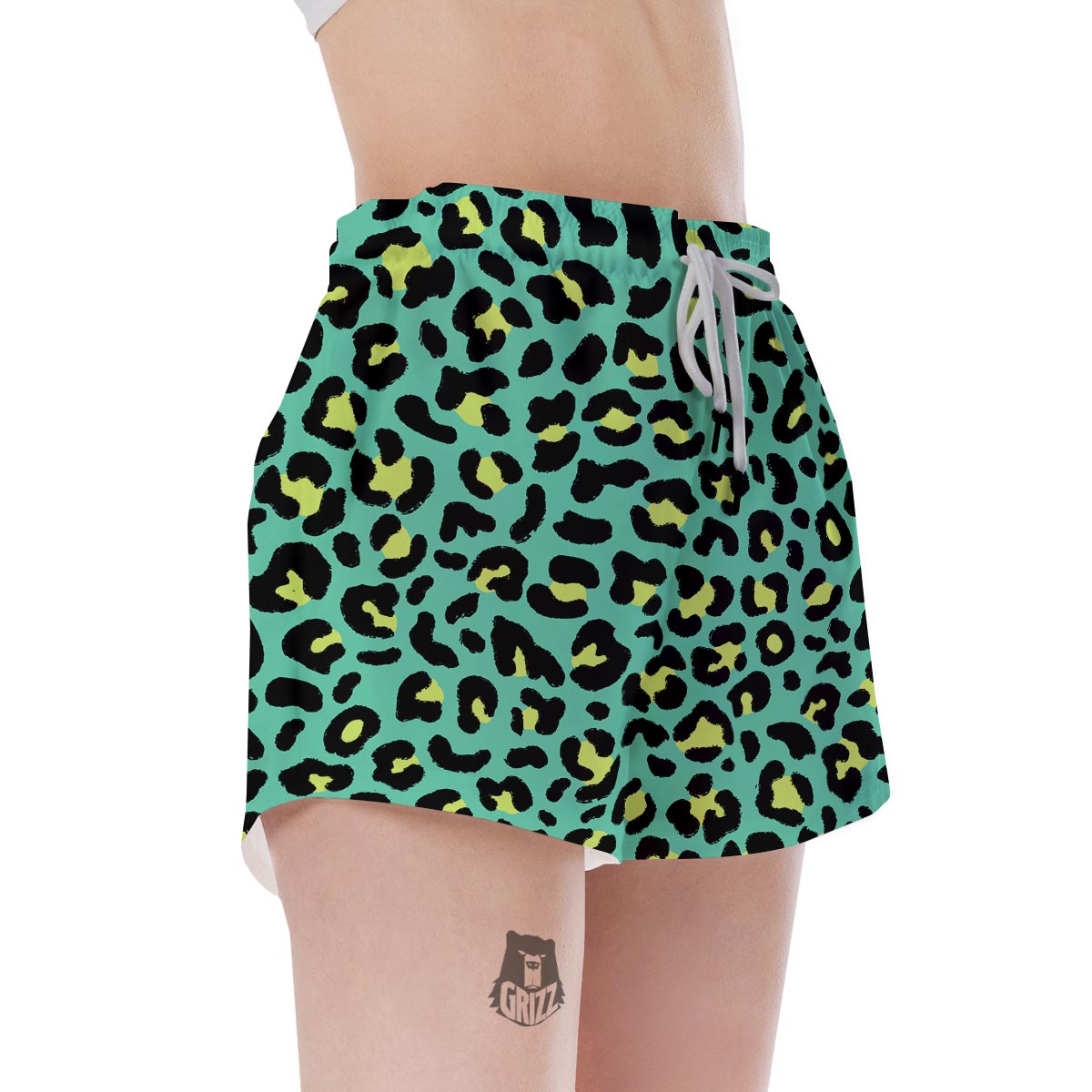 Green Leopard Women's Shorts-grizzshop