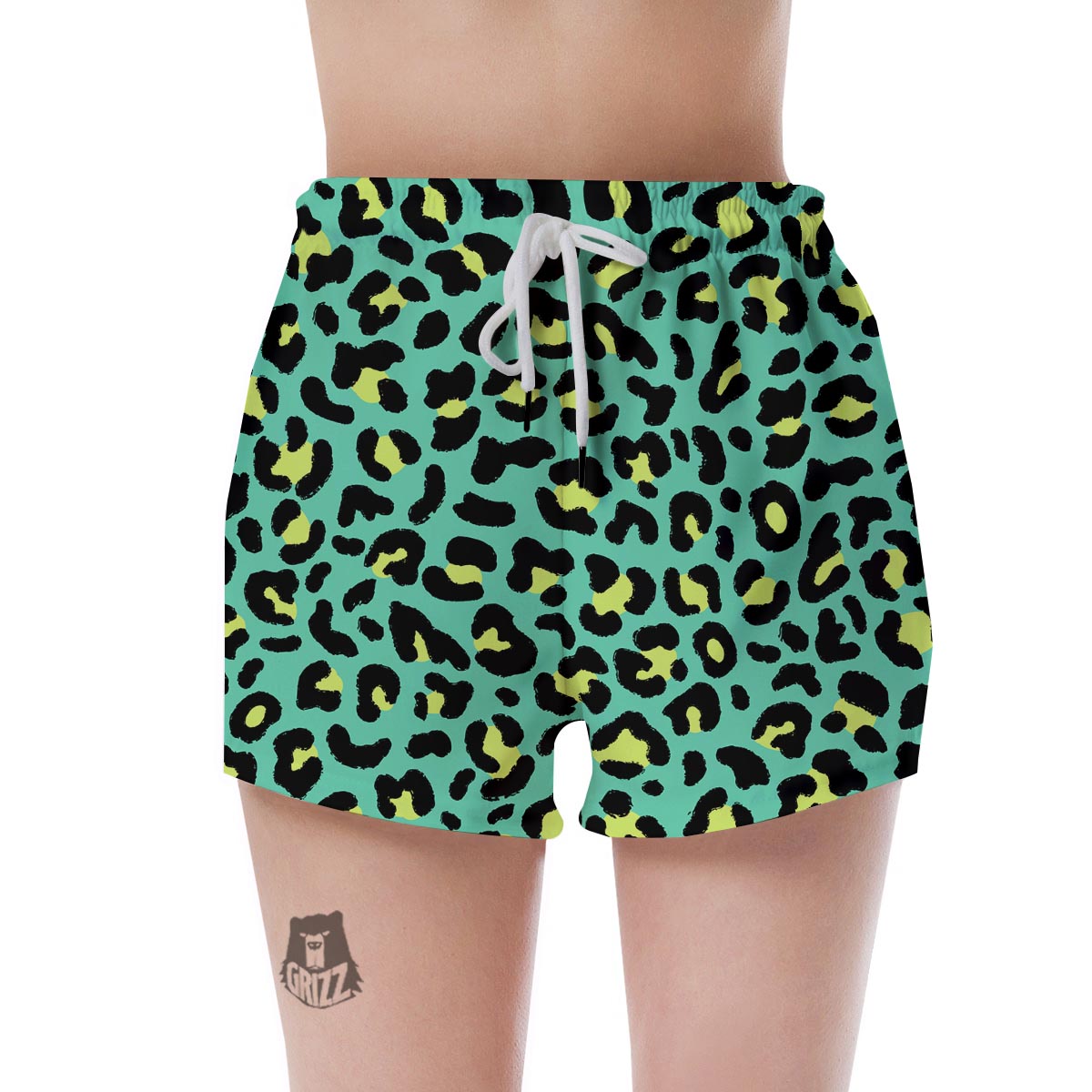Green Leopard Women's Shorts-grizzshop