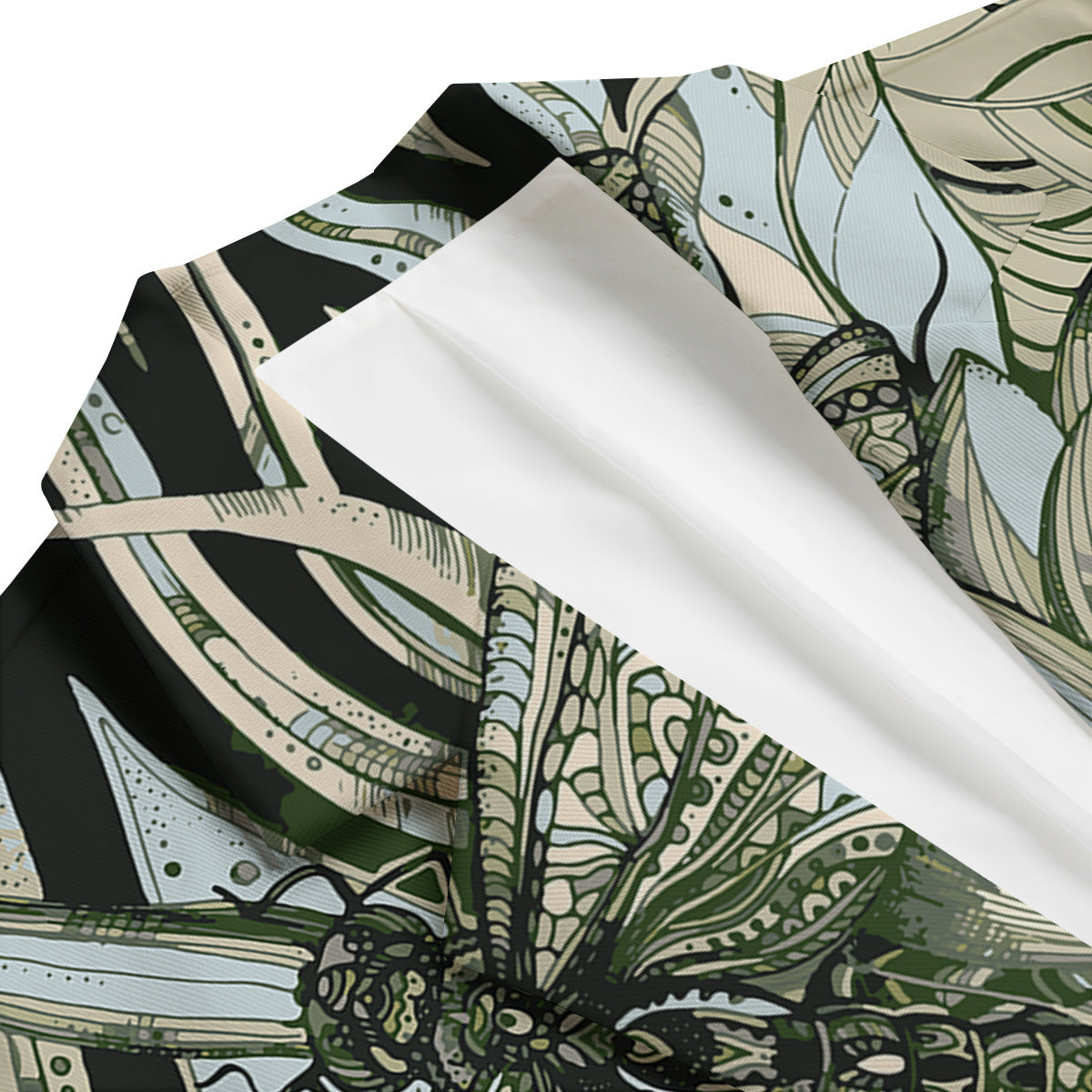 Green Lotus Dragonfly Men's Blazer-grizzshop