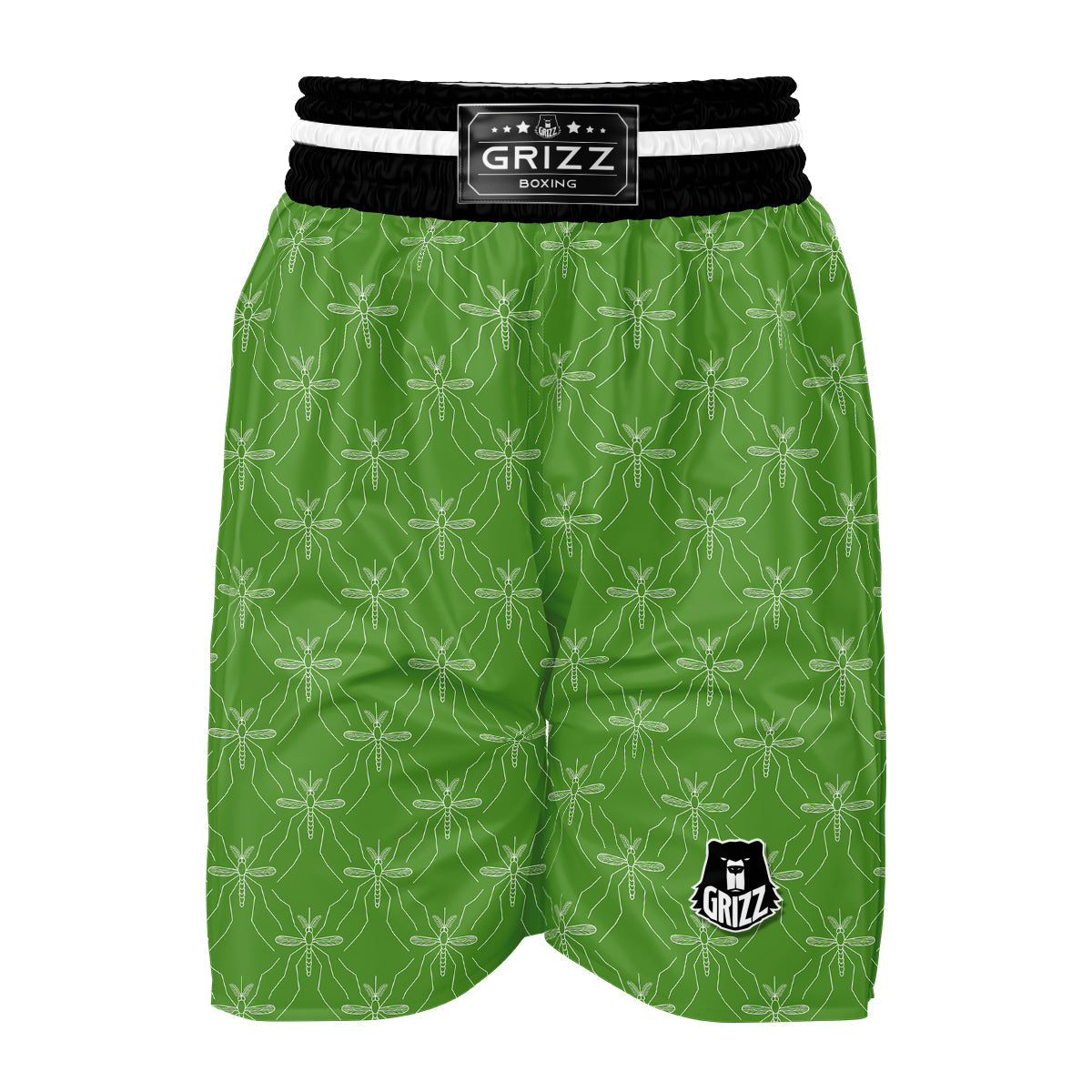 Green Mosquito Print Pattern Boxing Shorts-grizzshop
