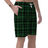 Green Plaid Tartan Sottish Men's Shorts-grizzshop