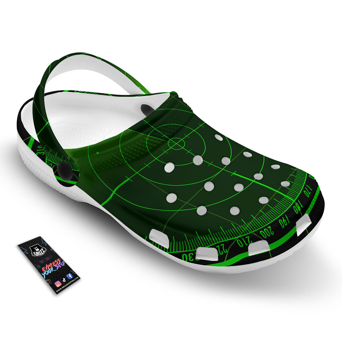 Green Radar Screen Print Clog-grizzshop