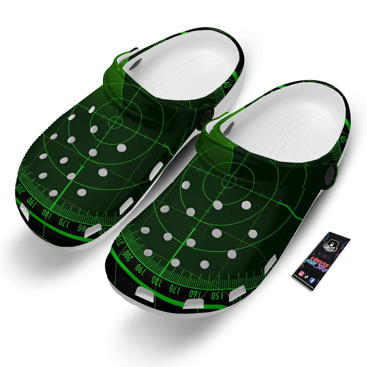 Green Radar Screen Print Clog-grizzshop