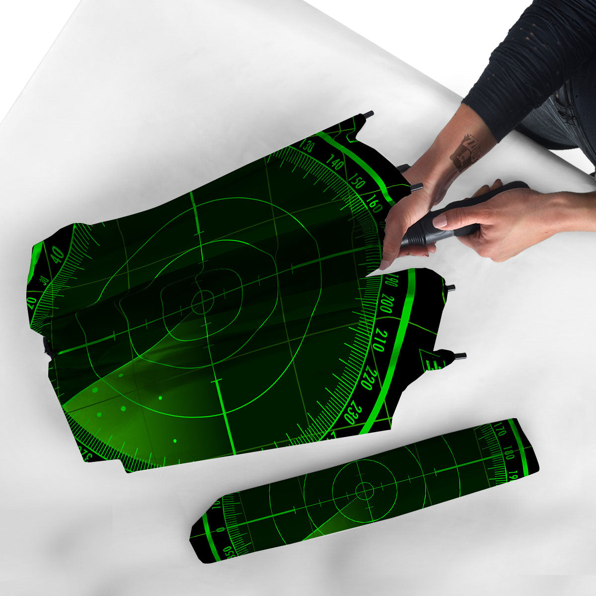 Green Radar Screen Print Umbrella-grizzshop