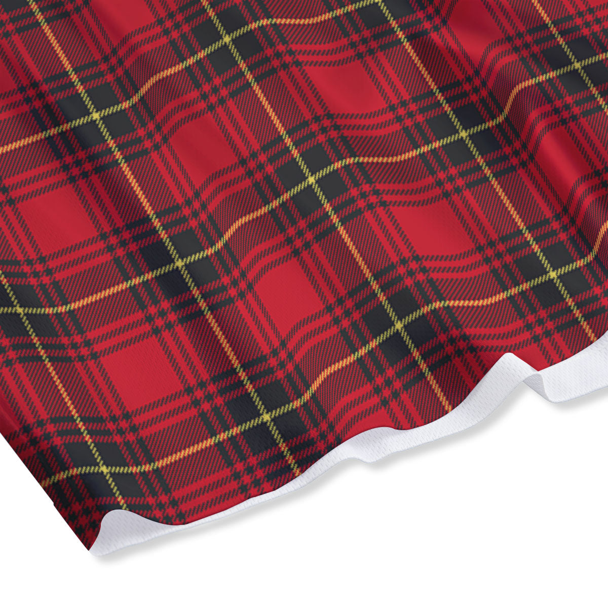Green Red And Yellow Line Stewart Print Pattern Mesh Shorts