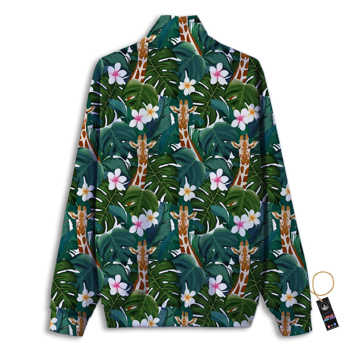Green Red And Yellow Line Stewart Print Pattern Track Jacket-grizzshop