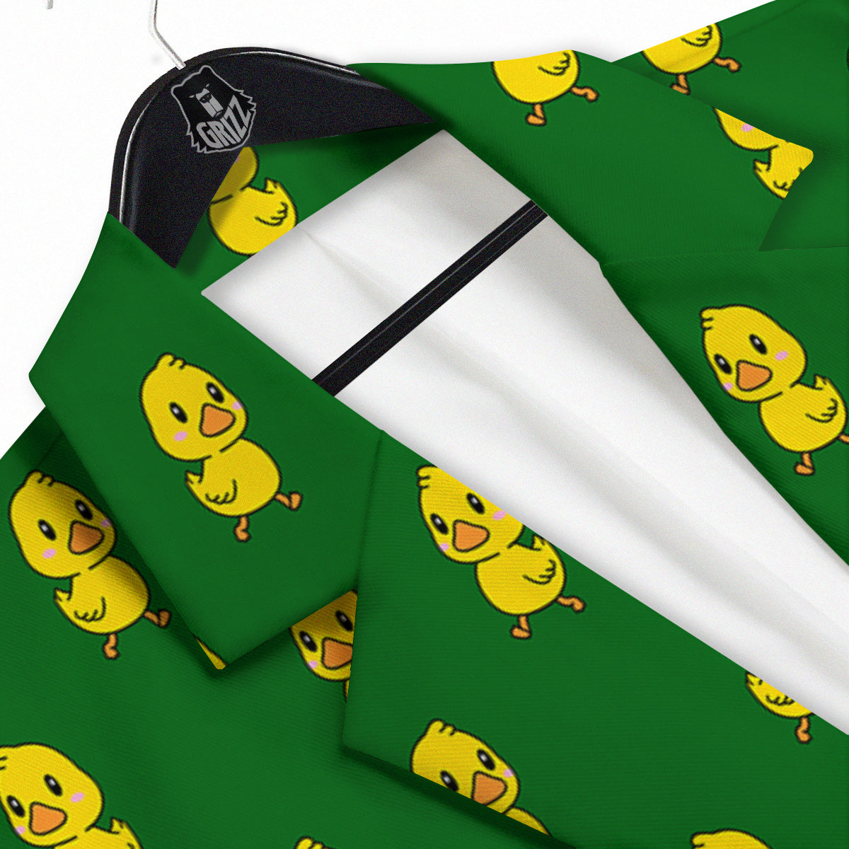 Green Rubber Duck Print Pattern Men's Sport Coat-grizzshop