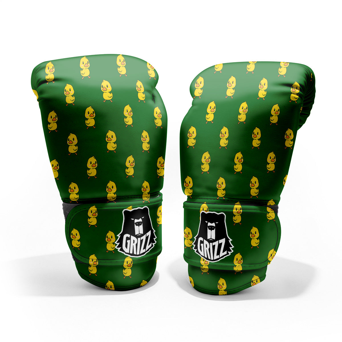 Green Rubber Duck Print Pattern Pro Boxing Glove