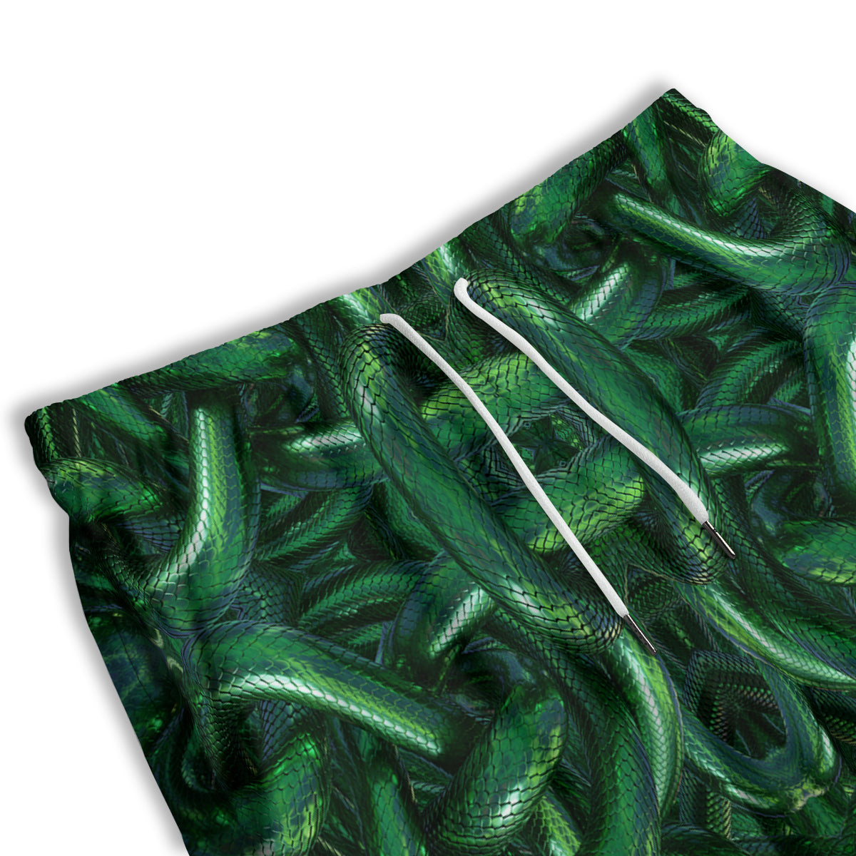 Green Snake 3D Print Pattern Men's Athletic Shorts