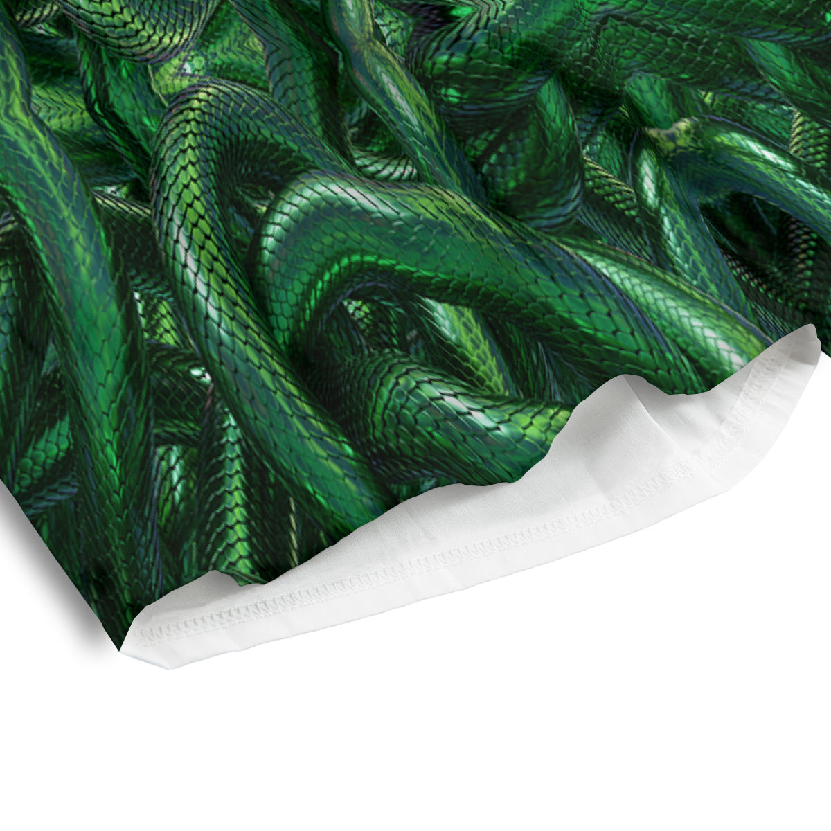 Green Snake 3D Print Pattern Men's Athletic Shorts