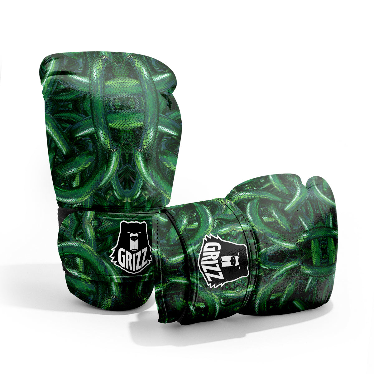Green Snake 3D Print Pattern Pro Boxing Glove