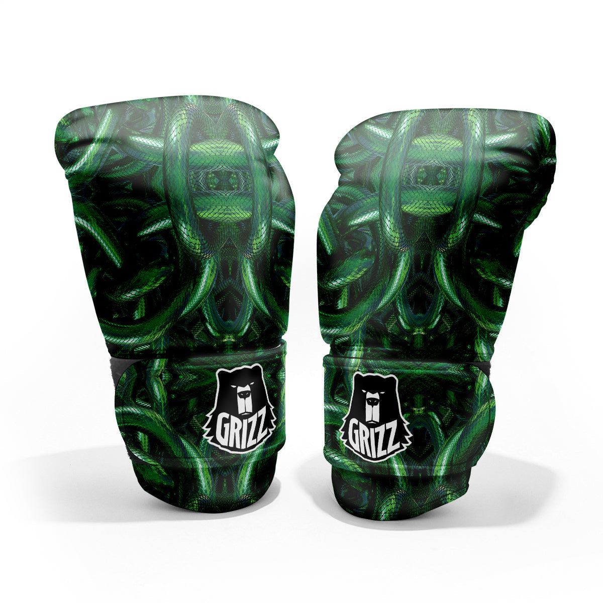 Green Snake 3D Print Pattern Pro Boxing Glove