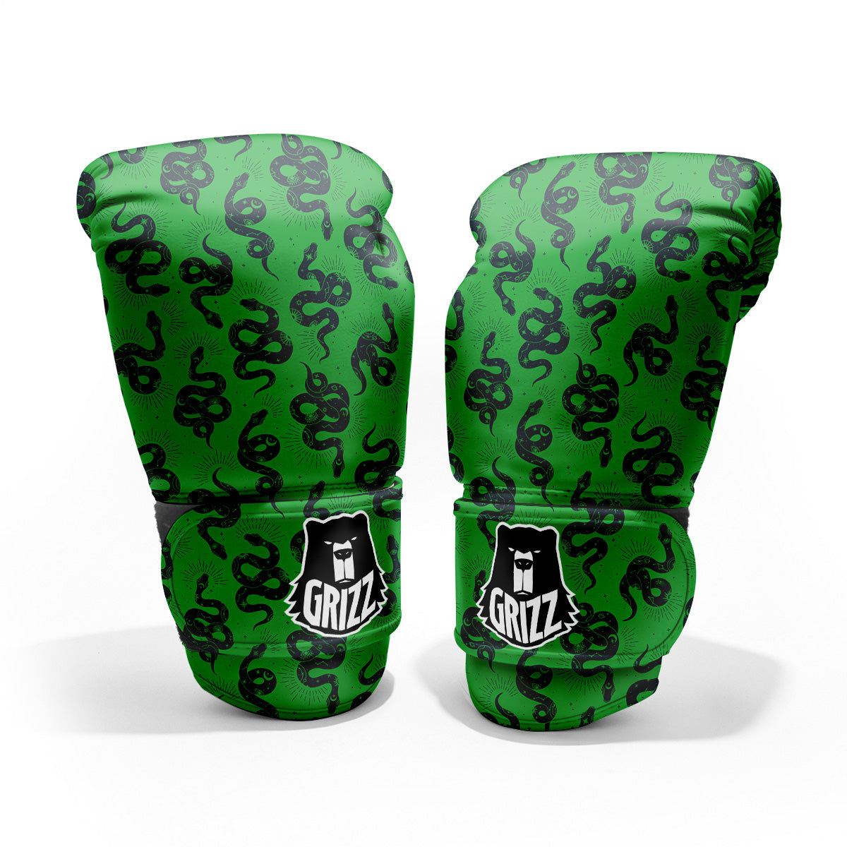 Green Snake Magic Eye Print Pattern Pro Boxing Glove