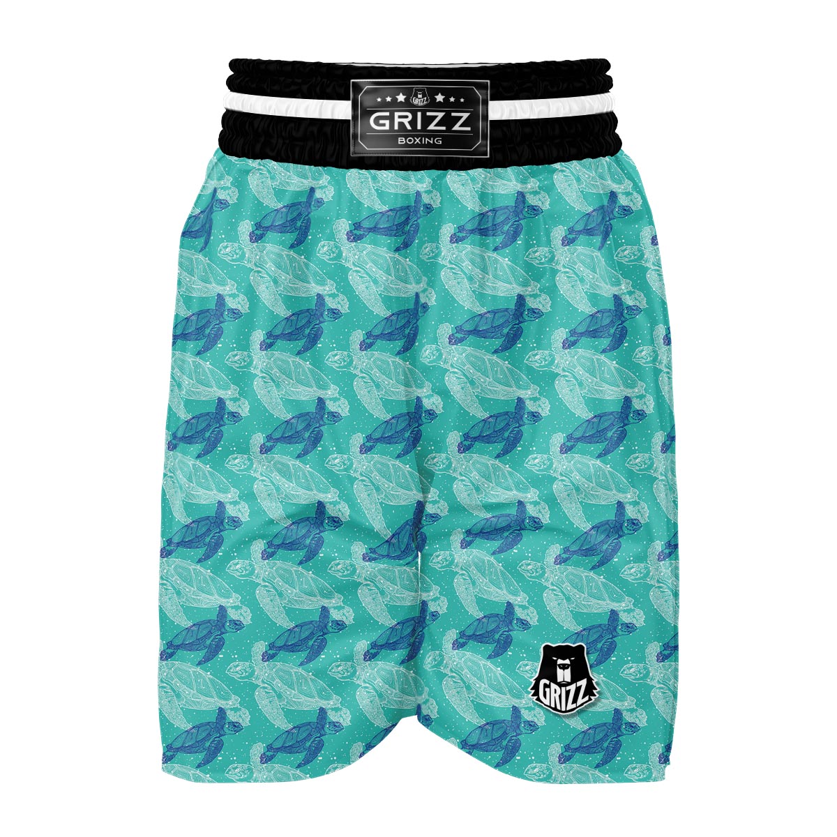 Green Turtle Boxing Shorts-grizzshop