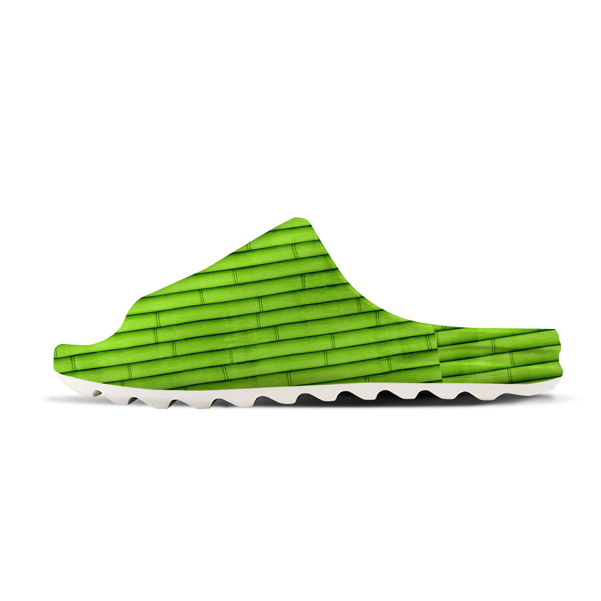 Green Bamboo Print Sandals-grizzshop