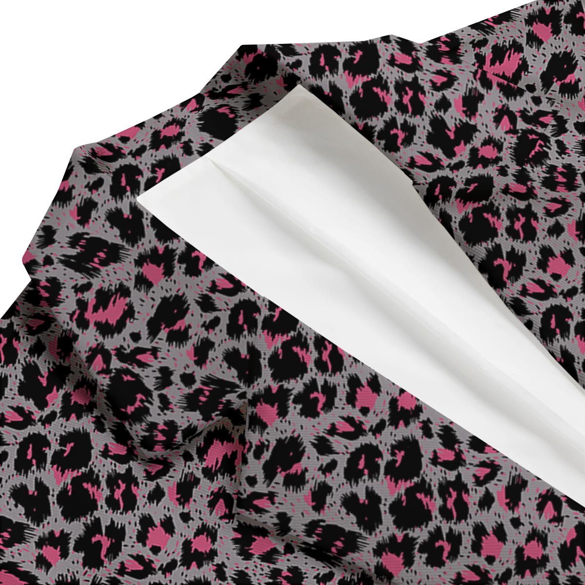 Grey And Pink Leopard Men's Blazer-grizzshop