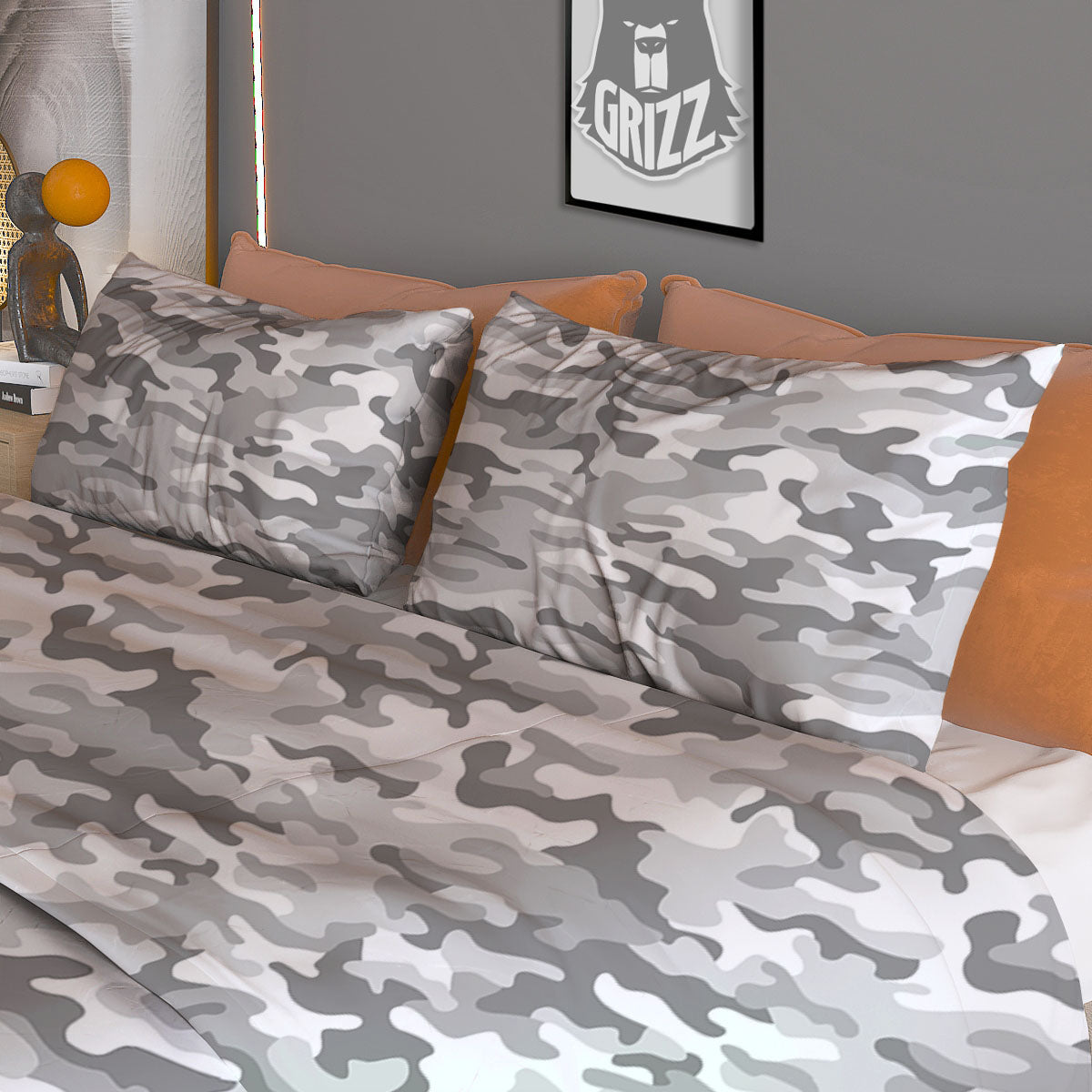 German Shepherd Drawing Print Pattern Duvet Cover Bedding Set